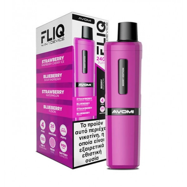 AVOMI FLIQ Berry Edition 4x2ml 20mg 2.400 Puffs