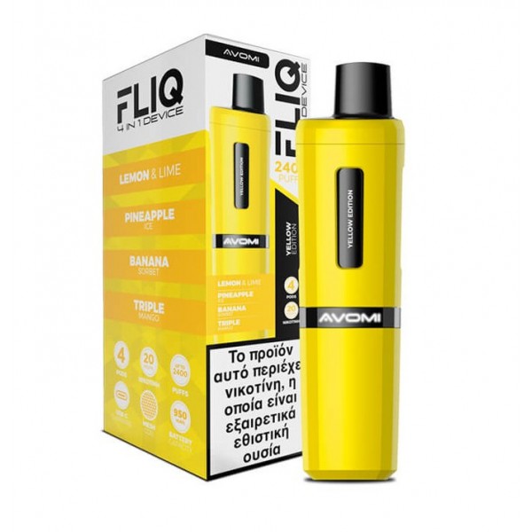 AVOMI FLIQ Yellow Edition 4x2ml 20mg 2.400 Puffs