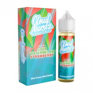 Cloud Nurdz Sour Watermelon Strawberry Pod Edition Iced 20ml-60ml  FLAVORSHOT
