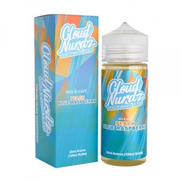 Cloud Nurdz Peach Blue Raspberry Pod Edition Iced 30ml-120ml  FLAVORSHOT