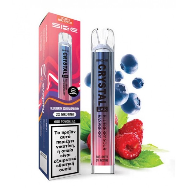 Crystal Bar Blueberry Sour Raspberries 2ml 20mg