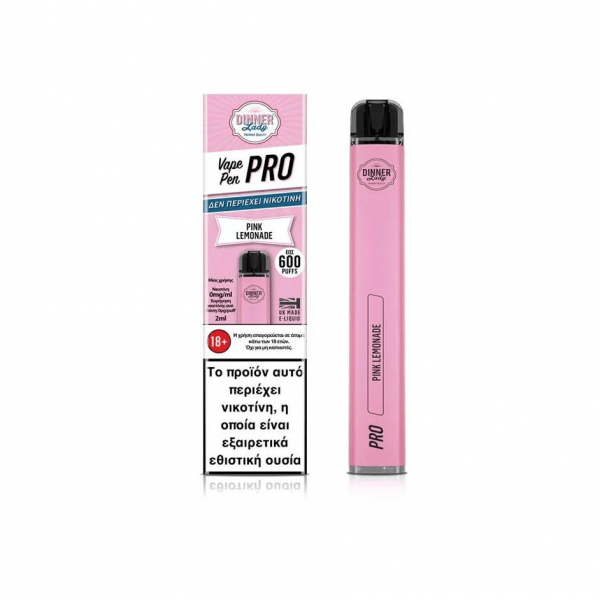 Dinner Lady Vape Pen Pro Pink Lemonade 2ml 0mg DISPOSABLE (μίας χρήσης)