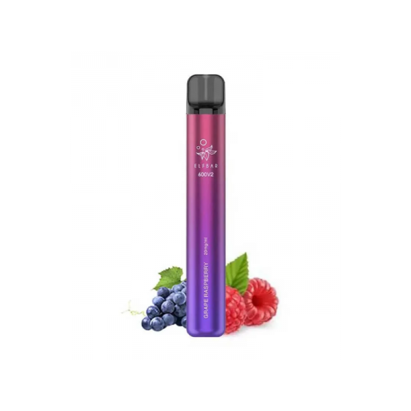 ELF BAR EB 600V2 20mg 2ml GRAPE RASPBERRY DISPOSABLE (μίας χρήσης)