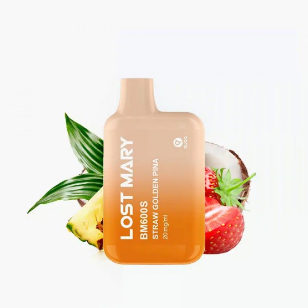 LOST MARY BM600S 20mg 2ml Straw Golden Pina  DISPOSABLE (μίας χρήσης)